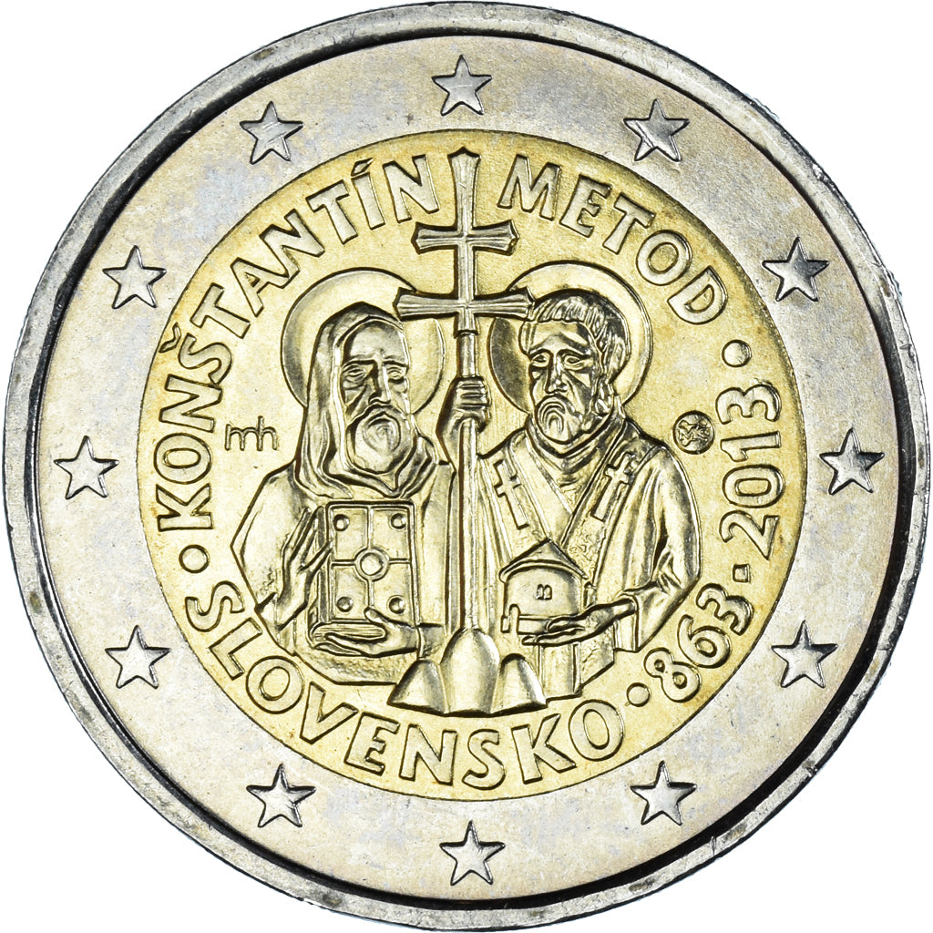 Slovaška,
2 evra,
Cirila