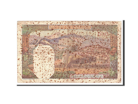 bankovec,
Alžirija,
100 frankov