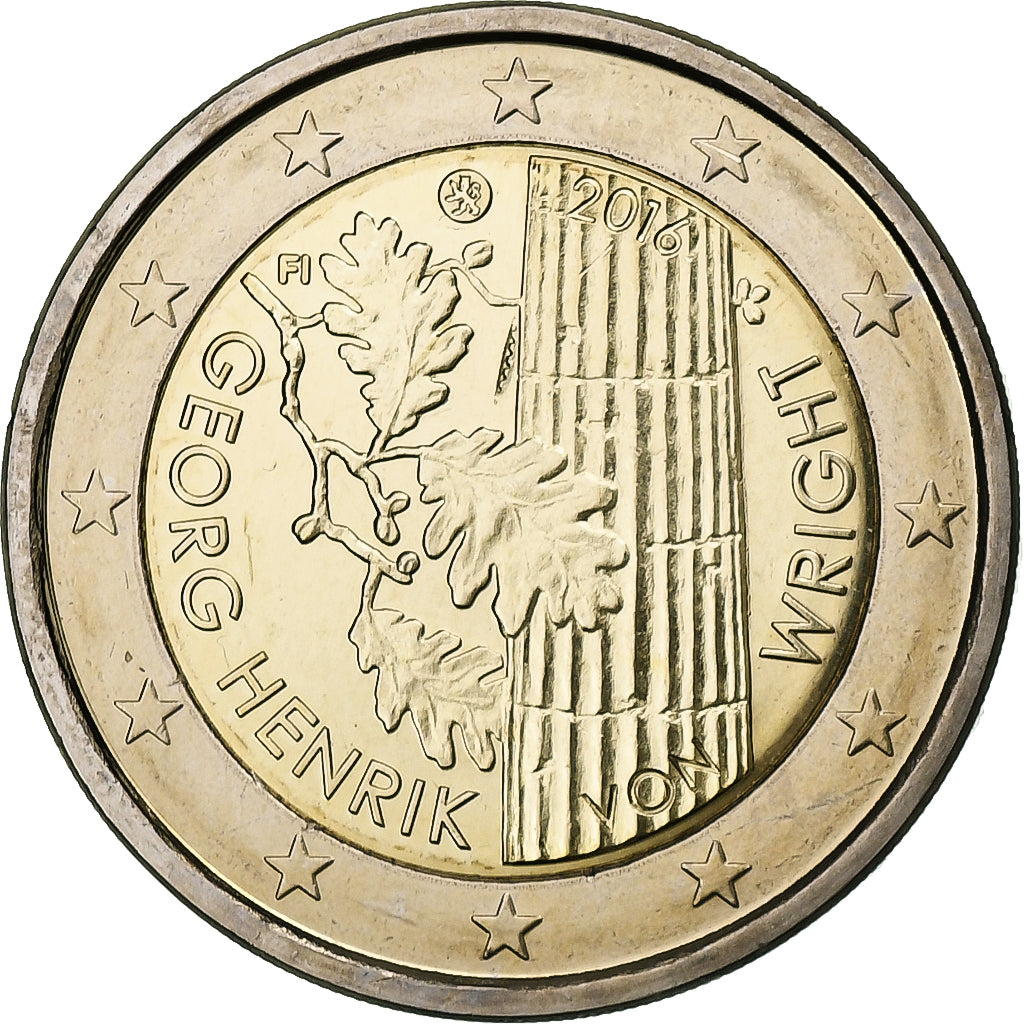 Finska,
2 evra,
Georg Henrik von Wright