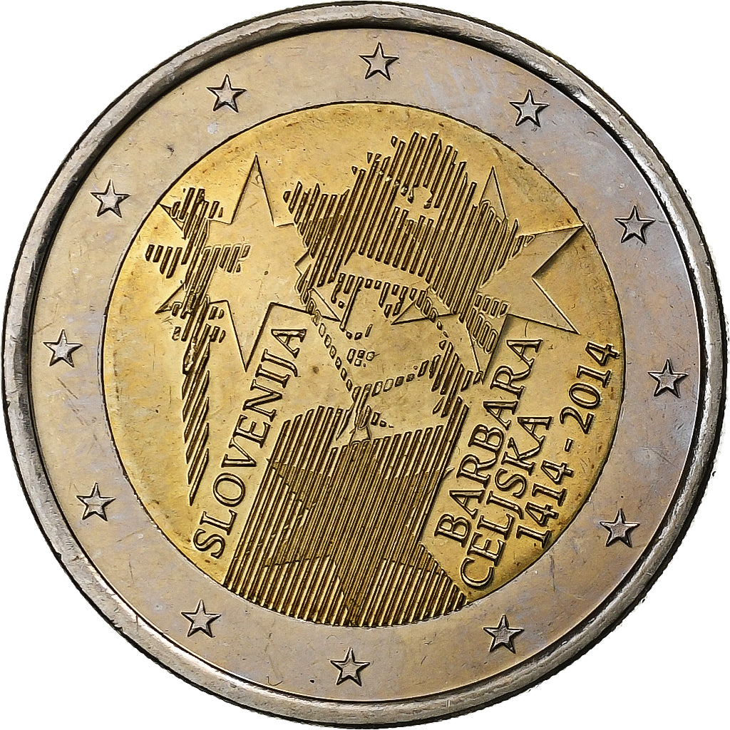 Slovenija,
2 evra,
Barbare Celjske