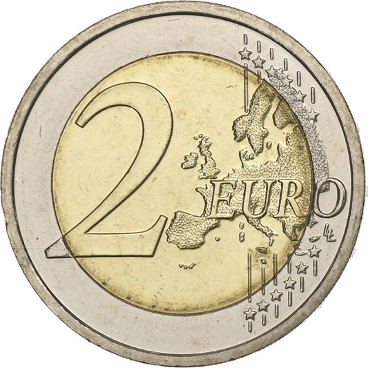 Irska,
2 evra,
Drapeau européen