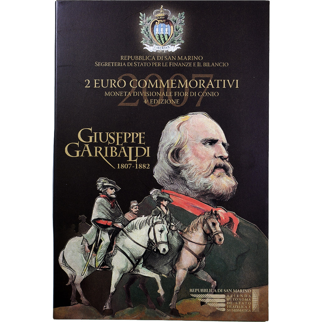 San Marino,
2 evra,
Giuseppe Garibaldi