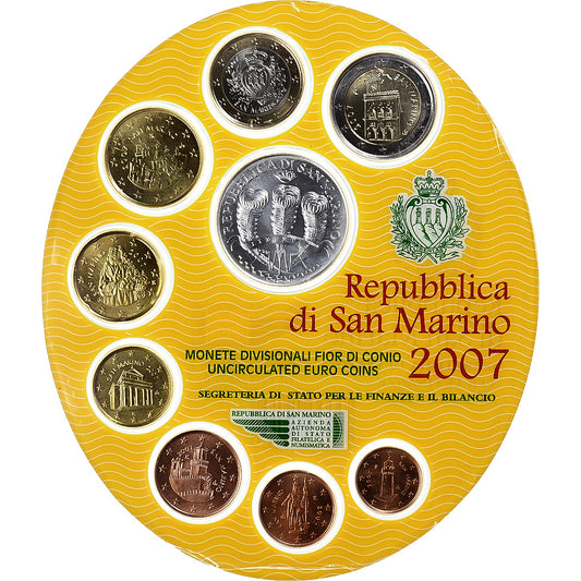 San Marino,
1 cent do 2 evra,
BU
