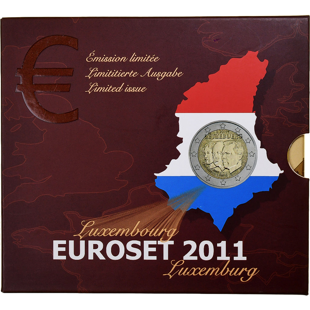 Luksemburg,
1 cent do 2 evra,
BU