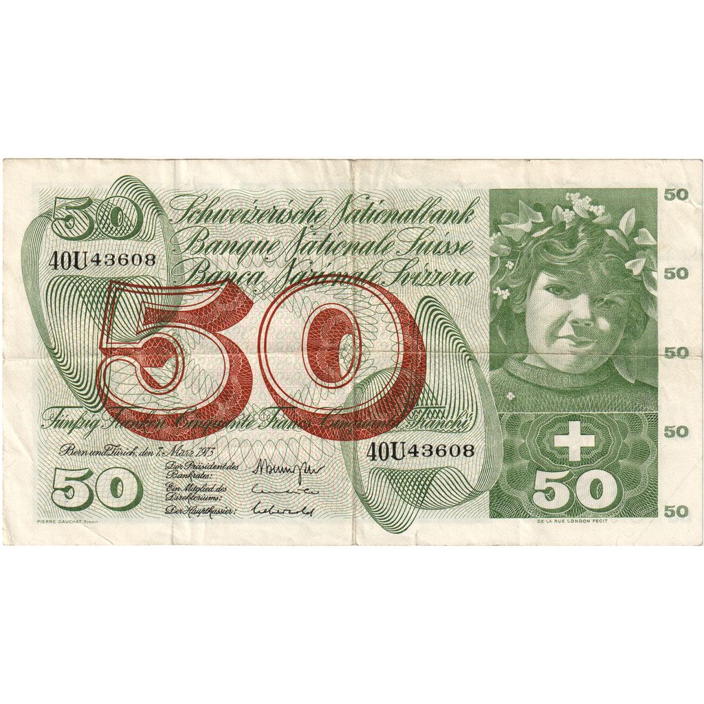Švica,
50 frankov,
1969-01-15