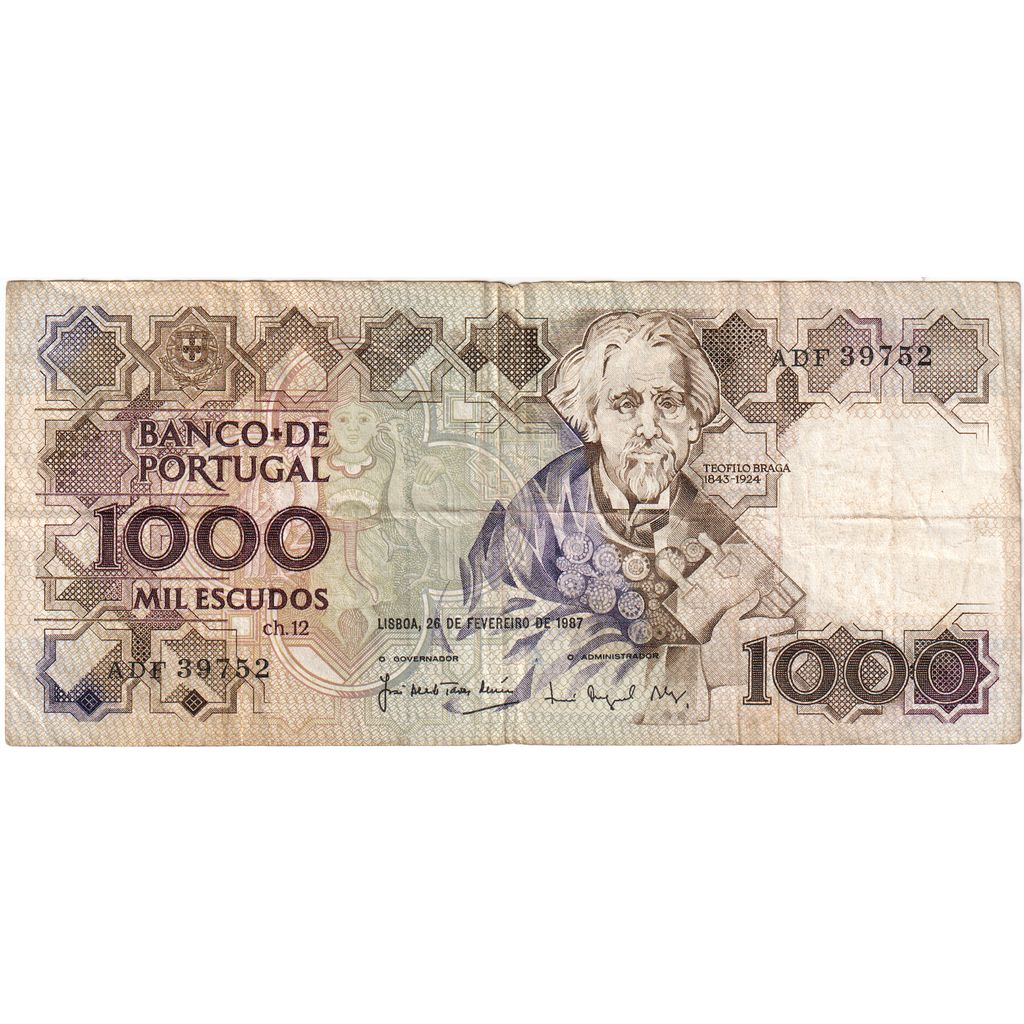 Portugalska,
1000 eskudov,
1987-02-26