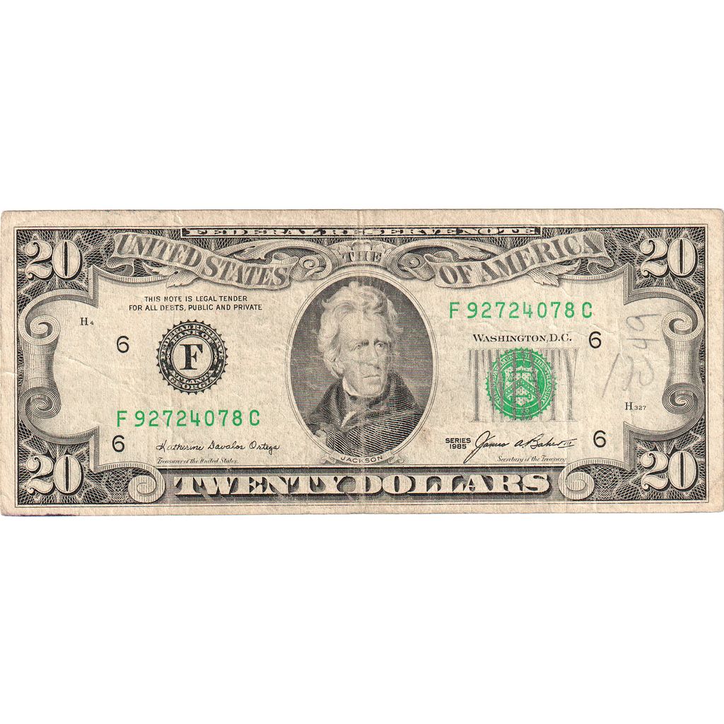 Združene države Amerike,
20 dolarjev,
VF (30-35)