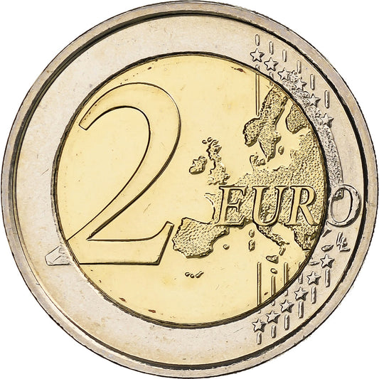 Belgija,
2 evra,
30 ans du drapeau de l'UE