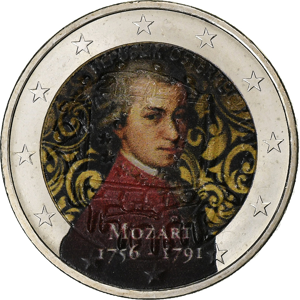 Avstrija,
2 evra,
Mozart