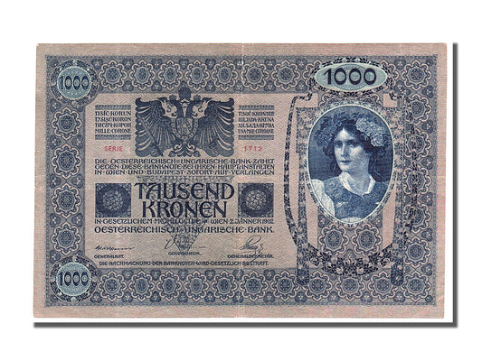 bankovec,
Avstrija,
1000 kron