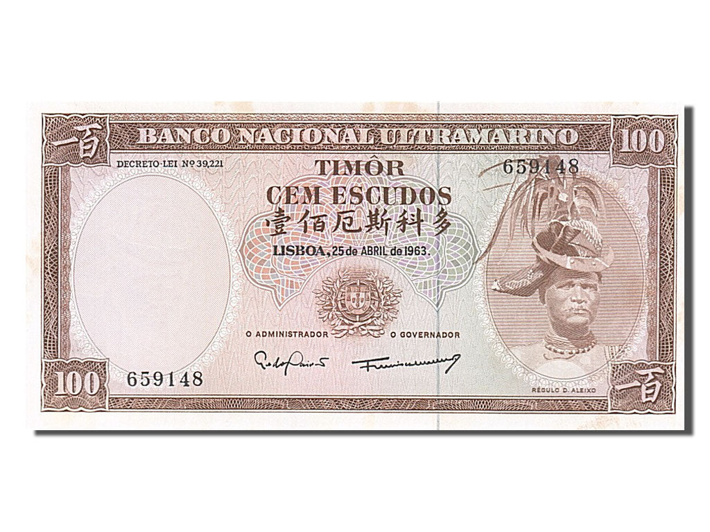 bankovec,
Timor,
100 eskudov
