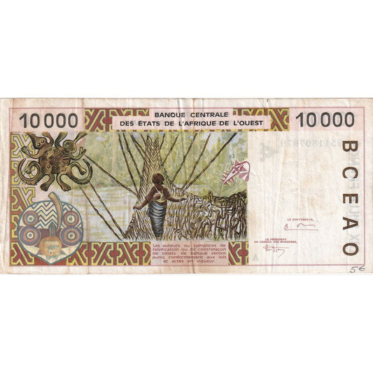 Zahodnoafriške države,
10,
000 frankov