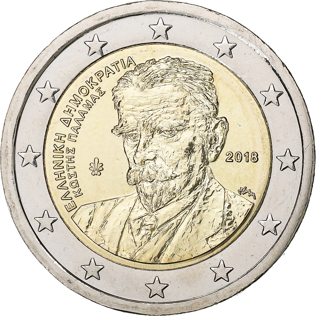 Grčija,
2 evra,
2018