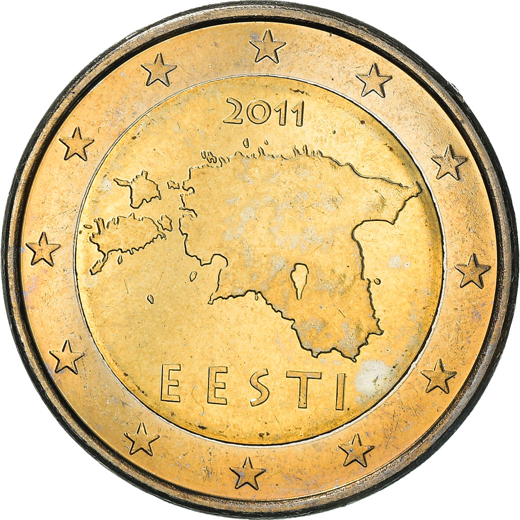 Estonija,
2 evra,
2011