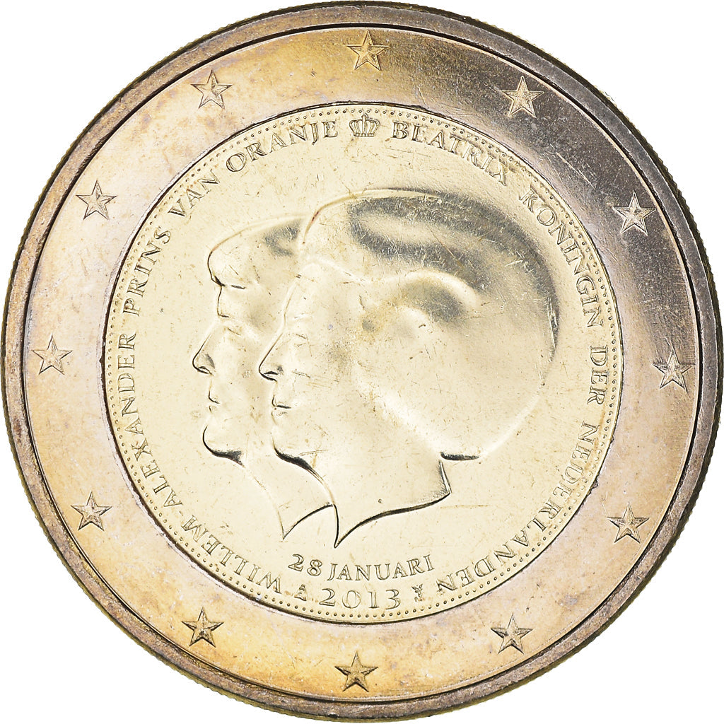 Nizozemska,
2 evra,
Abdikacija de la Reine Béatrix