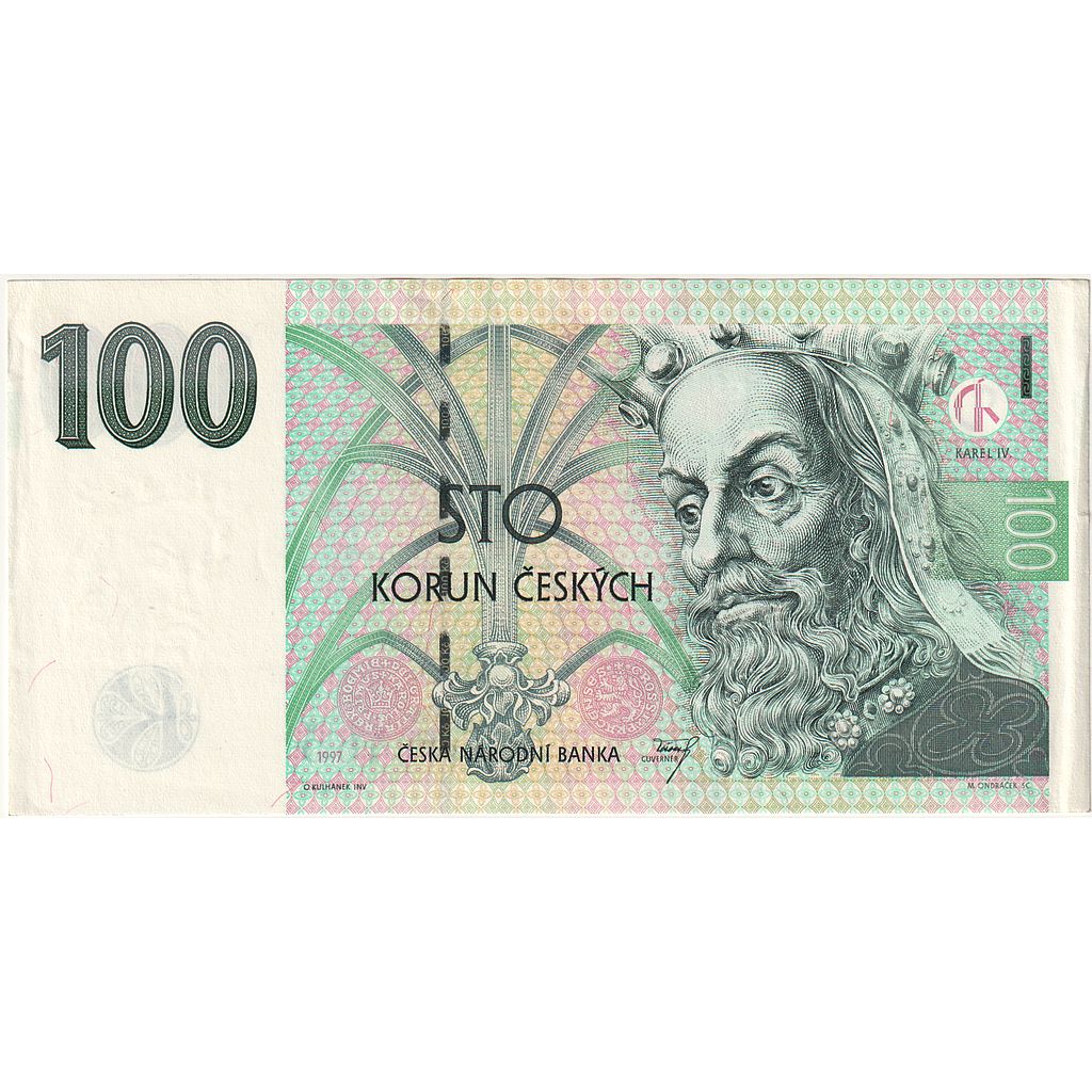 Češka,
100 korunov,
1997