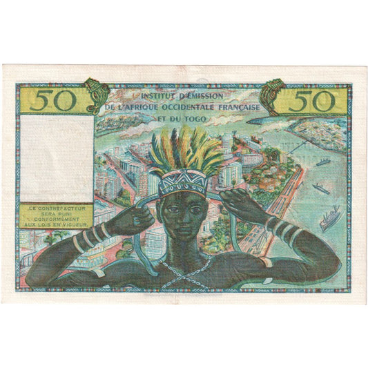 Zahodnoafriške države,
50 frankov,
AU (55-58)