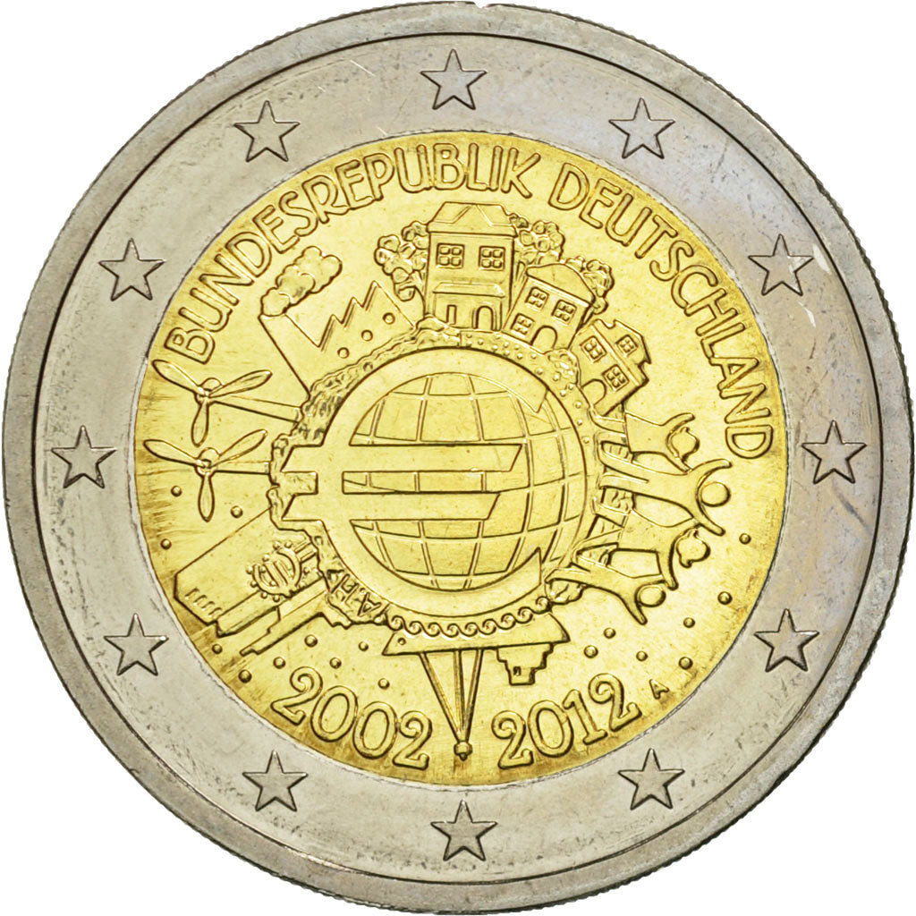 Nemčija,
2 evra,
€uro 2002-2012