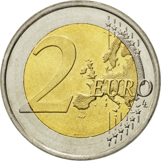 Finska,
2 evra,
Drapeau européen
