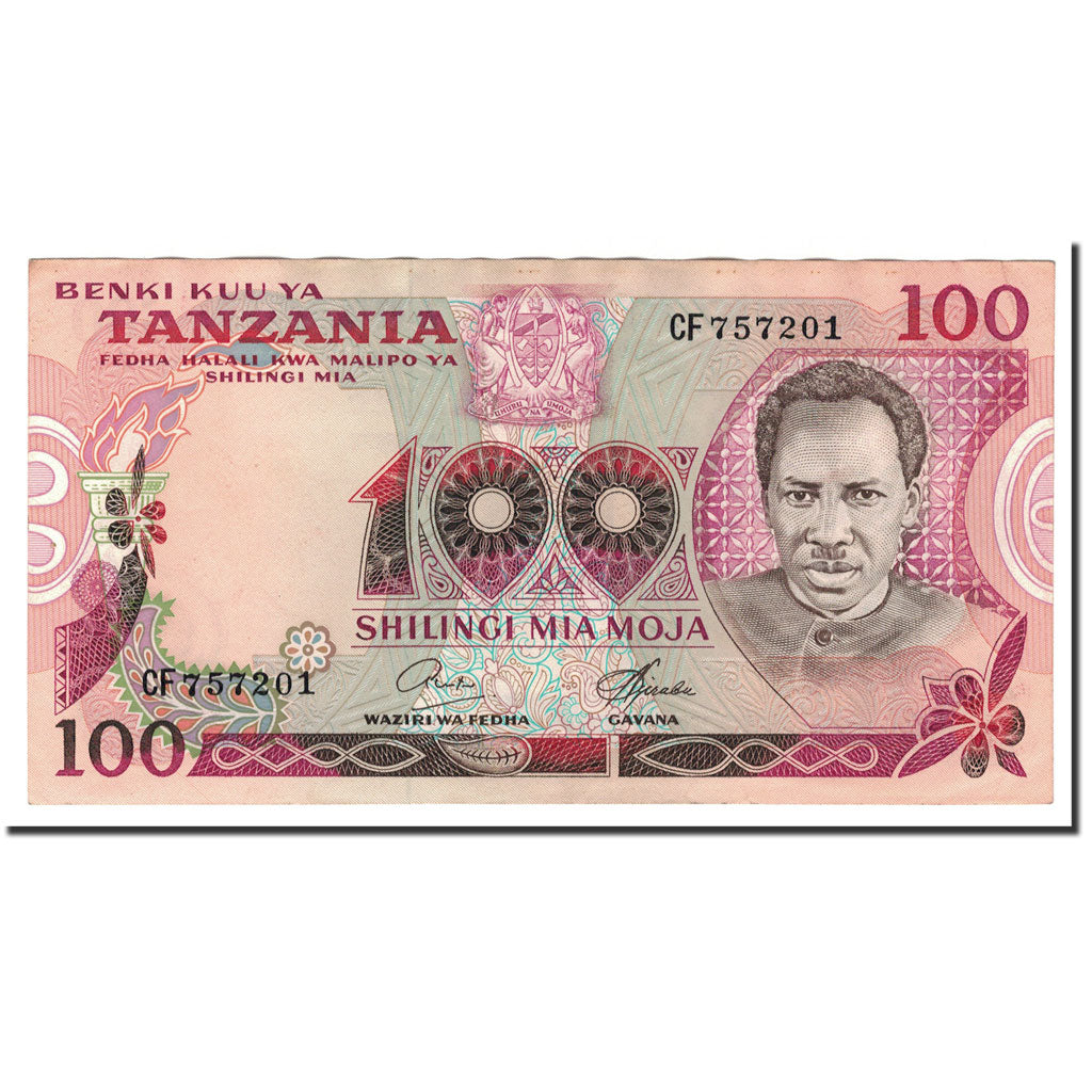 bankovec,
Tanzanija,
100 šilingov