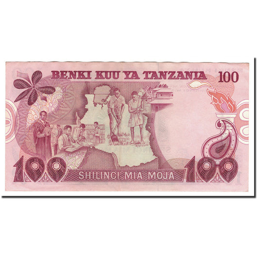 bankovec,
Tanzanija,
100 šilingov