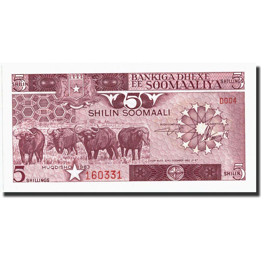bankovec,
Somalija,
5 šilin = 5 šilingov
