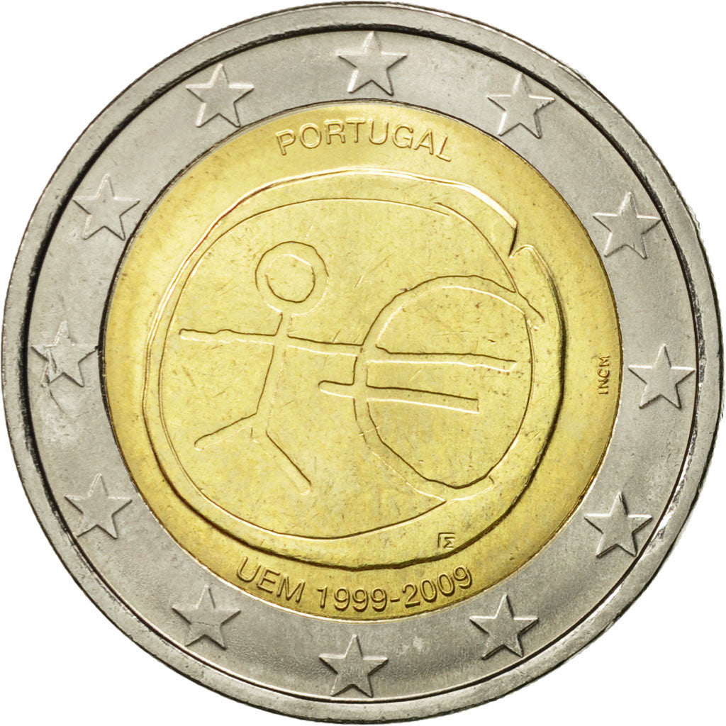 Belgija,
2 evra,
10 ans de l'Euro