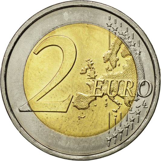 Belgija,
2 evra,
10 ans de l'Euro