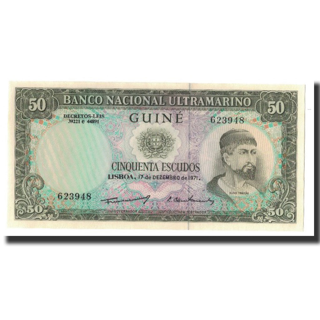 bankovec,
portugalska gvineja,
50 eskudov