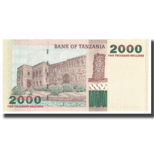 bankovec,
Tanzanija,
2000 šilingov