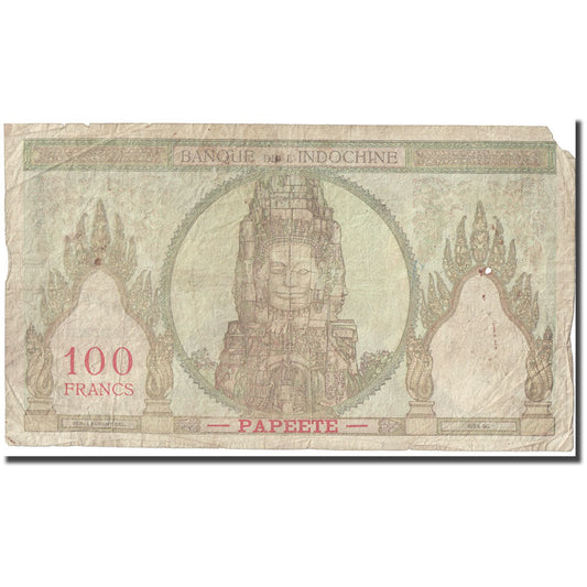 bankovec,
Tahiti,
100 frankov