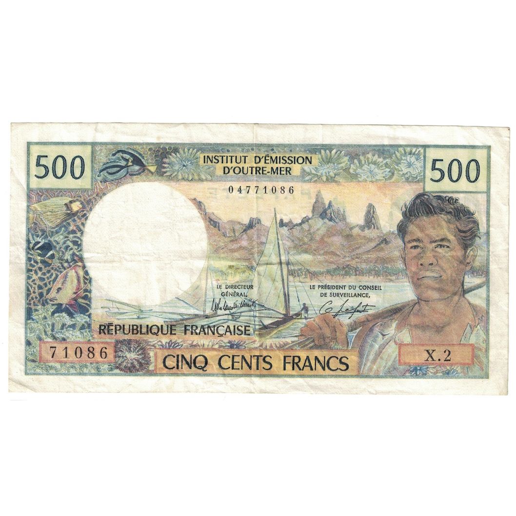 bankovec,
Tahiti,
500 frankov