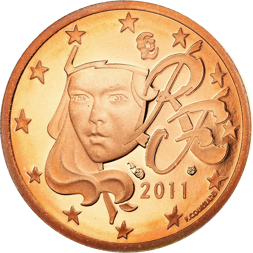 Francija,
2 evro centa,
2011