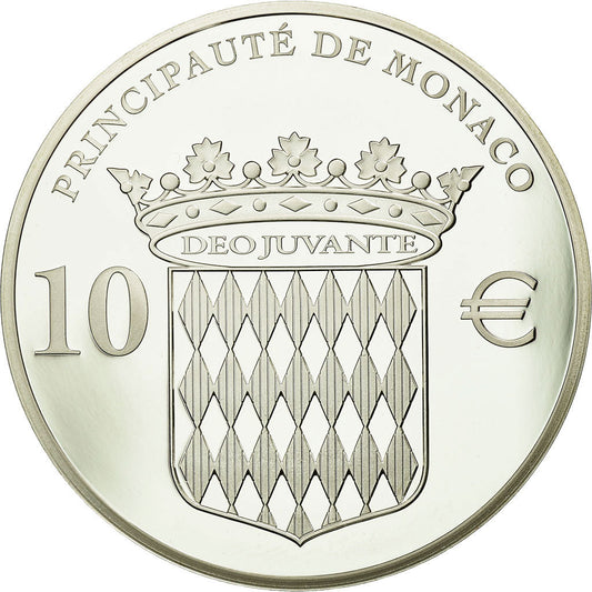 Monako,
10 evrov,
Honoré II - Titre princer