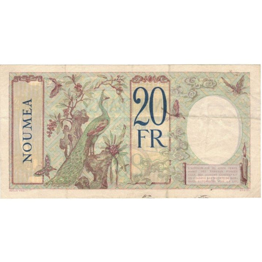 bankovec,
Nova Kaledonija,
20 frankov