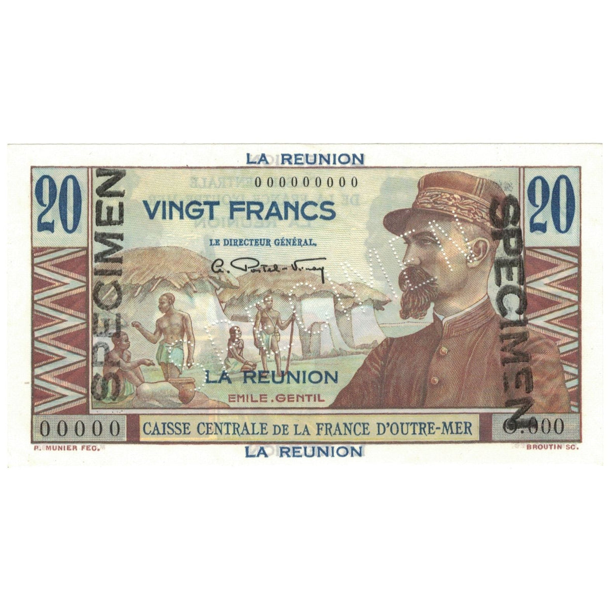 bankovec,
Réunion,
20 frankov