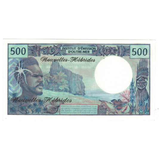 bankovec,
Novi Hebridi,
500 frankov