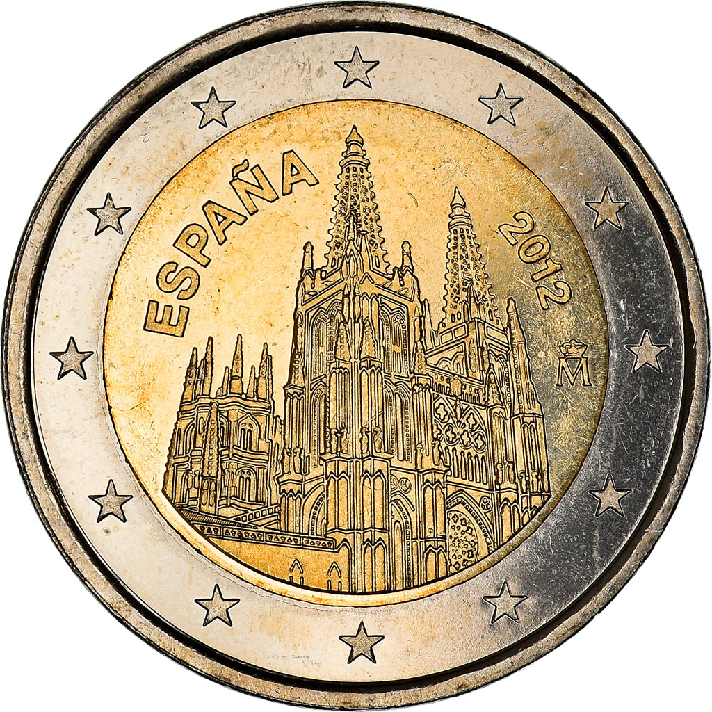Španija,
2 evra,
burgoška katedrala