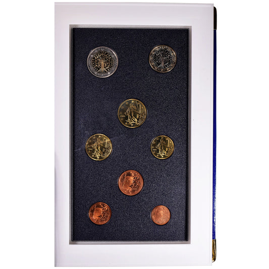 Francija, 
  
  1 cent do 2 evra, 
  
  2001