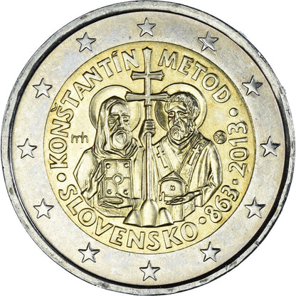 Slovaška, 
  
  2 evra, 
  
  Cirila