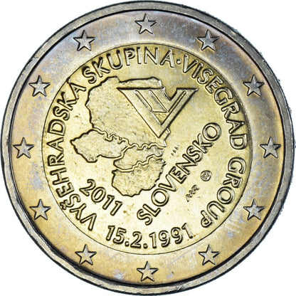 Slovaška, 
  
  2 evra, 
  
  2011