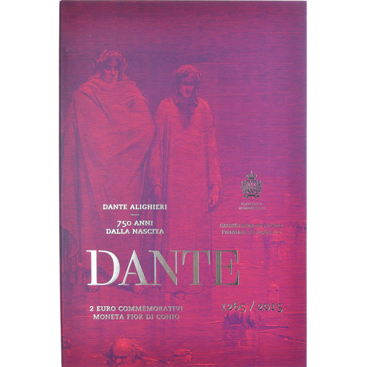 San Marino, 
  
  2 evra, 
  
  750ème Anniversaire De La Naissance De Dante