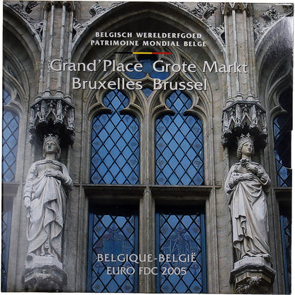 Belgija, 
  
  1 cent do 2 evra, 
  
  Bruxelles - Grand'Place