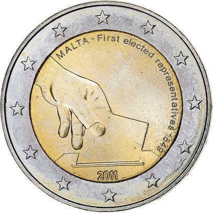 Malta, 
  
  2 evra, 
  
  Prve volitve 2011