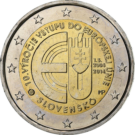 Slovaška, 
  
  2 evra, 
  
  2014