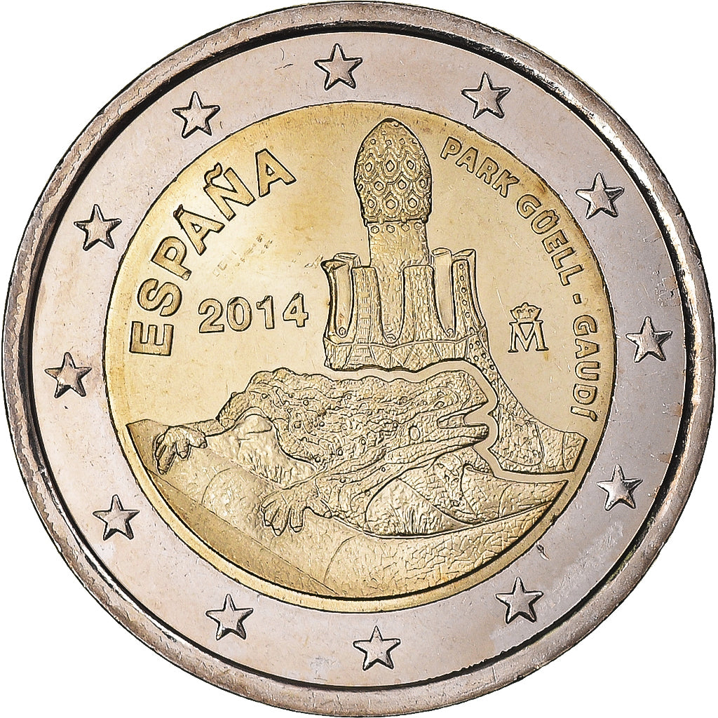 Španija, 
  
  2 evra, 
  
  2014