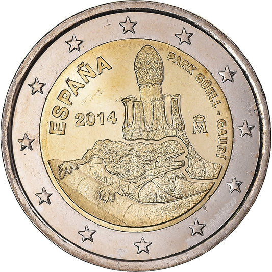 Španija, 
  
  2 evra, 
  
  2014