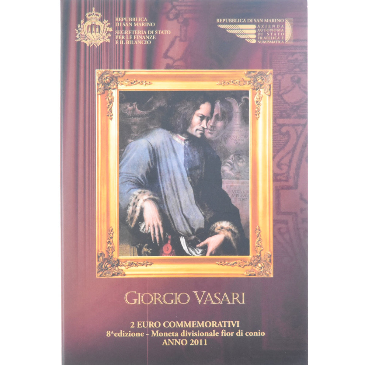San Marino, 
  
  2 evra, 
  
  Giorgo Vasari