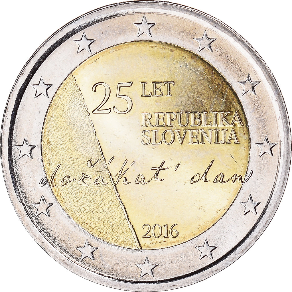 Slovenija, 
  
  2 evra, 
  
  25ème anniversaire de l'Indépendance