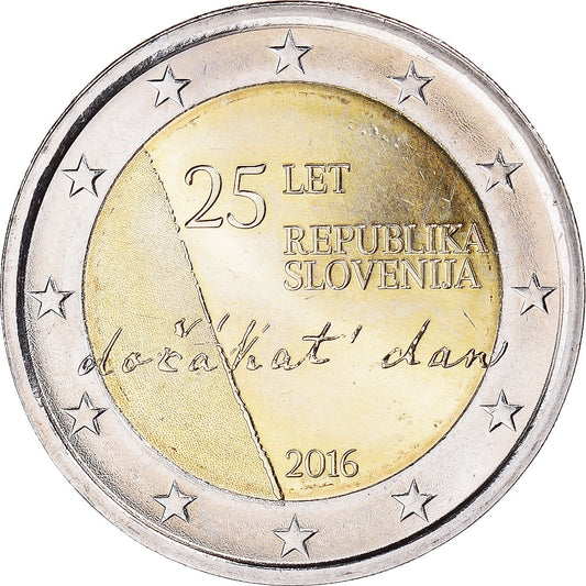 Slovenija, 
  
  2 evra, 
  
  25ème anniversaire de l'Indépendance